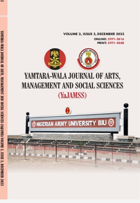 					View Vol. 3 No. 3 (2023): Yamtara-Wala Journal of Arts, Management and Social Sciences (YaJAMSS) 
				